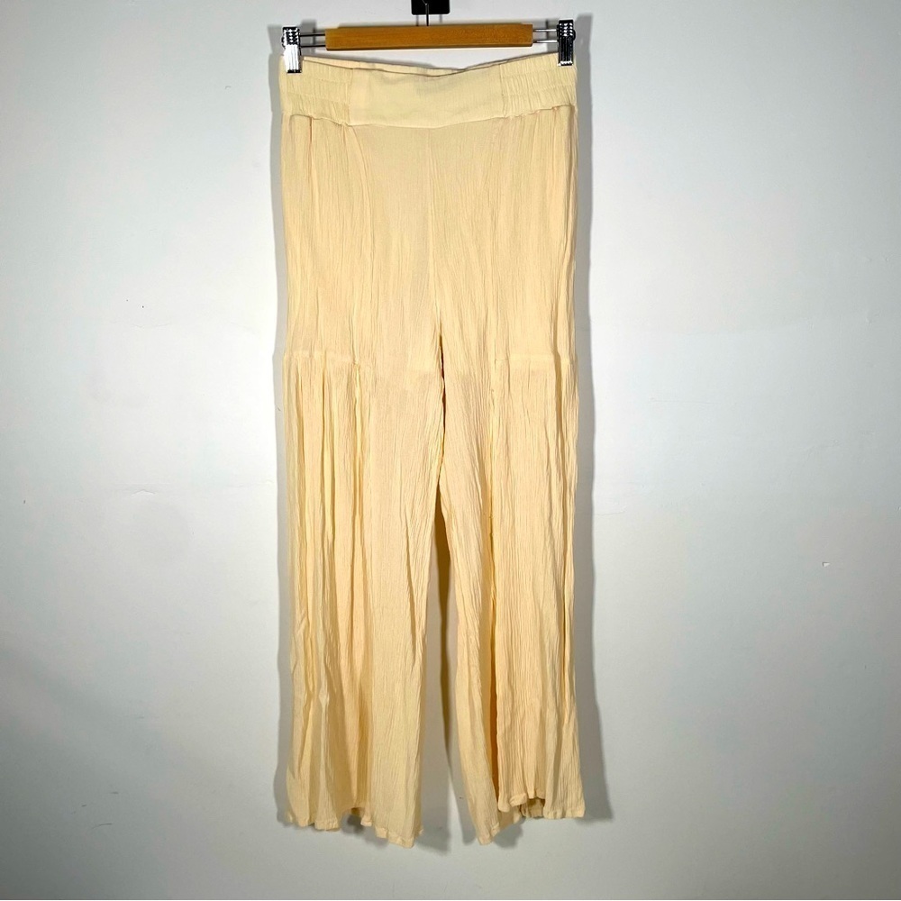 Kendall and Kylie Flow Pants Women’s Yellow Relaxed Fit Size Small